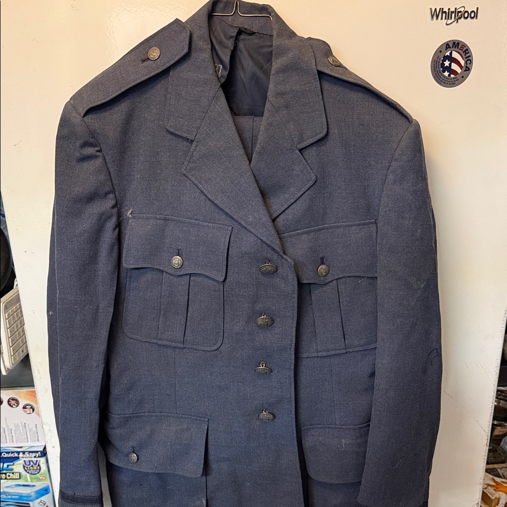 Men's Air force Dark Navy Wool Jacket And Pants